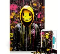 Puzzle 1000 pièces Visage Souriant Effrayant pour Adolescents renforce la mémoire, apaise et détend Finition de qualité (50x75cm)