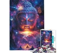 Puzzle 1000 pièces Vision Cosmique du Bouddha et de l'Éveil Divin pour Adolescents activités familiales Amusantes à la Maison Jouet éducatif (Dimensions 50x75cm)