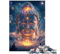 Puzzle 1000 pièces Vision Cosmique du Bouddha et de l'Éveil Divin Puzzle pour Adolescents idéal pour Un Anniversaire ou Noël et comme Cadeau Unique (38x26cm/1000 pièces)