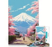Puzzle 1000 pièces Vision du Mont Fuji pour Adultes Jeu de mémoire Amusant Découpe Nette Composants Robustes Cadeau Unique pour soulager Le Stress (38x52cm)