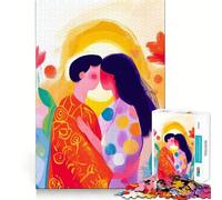 Puzzle 1000 pièces Vision fauviste éclatante du Baiser Jeu de Concentration mentale Découpe de précision Bords Lisses Activité captivante pour des soirées tranquilles (38x52cm)