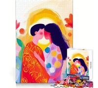 Puzzle 1000 pièces Vision fauviste éclatante du Baiser pour Adolescents activité intellectuelle Amusante et reposante, Bords précis, Cadeau attentionné (38x26cm)