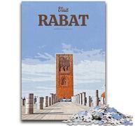 Puzzle 1000 pièces Visit Rabat pour Adultes et Adolescents, Jeu Stimulant, décoration Murale, Cadeaux d'anniversaire et de Noël Uniques, 1000 pièces (50x75cm)