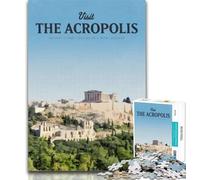 Puzzle 1000 pièces Visite de l'Acropole Puzzle 1000 pièces pour Adultes et Adolescents, pour Jeu éducatif Défi Jouet Collection Artistes, Beaux-Arts 26x38cm