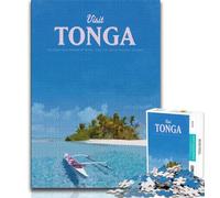 Puzzle 1000 pièces Visite Tonga pour Adultes et Adolescents, Jouets éducatifs et Anti-Stress, idéal pour la décoration de Bureau 75x50cm
