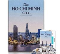 Puzzle 1000 pièces Visitez Ho Chi Minh-Ville pour Adultes et Adolescents, Jouet éducatif et décompressant, Cadeau d'anniversaire, décoration Murale 50x75cm