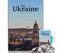 Puzzle 1000 pièces Visitez l'Ukraine pour Adultes, Difficile à réaliser, mais Amusant et Humoristique, Cadeau d'anniversaire, Cadeaux, décoration Murale 38x26cm
