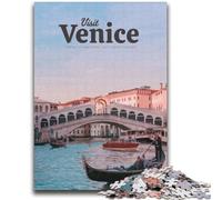 Puzzle 1000 pièces Visitez Venise pour Adultes et Adolescents, Jeu Stimulant, décoration Murale, Cadeaux d'anniversaire et de Noël Uniques, 2000 pièces (70x100cm)