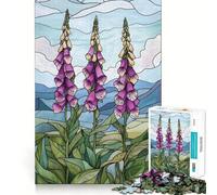 Puzzle 1000 pièces Vitrail Digitales Décoration Bordure soignée Jeu cognitif Jouet Facile à gérer Amusant Cadeau de Loisirs de Noël (38x26cm)