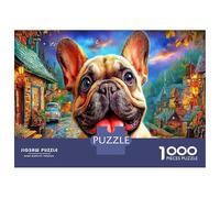 Puzzle 1000 Pièces Vivre Ville Vivante Bulldog, Défi Jouet, Décoration De La Maison, Familiale Décoration Murale Cadeau 70x50cm/1000pcs