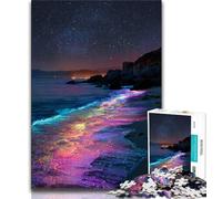 Puzzle 1000 pièces Voie lactée et Plage, Vue Nocturne, pour Adultes et Adolescents, Jouets éducatifs, Jeux familiaux, Cadeau d'anniversaire, 75x50cm