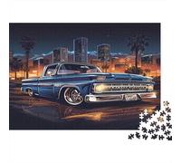 Puzzle 1000 pièces Voiture Classique crépuscule Skyline Ville Puzzle Impossible Carton Premium Experts 52x38cm