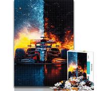 Puzzle 1000 pièces Voiture de Sport Ice and Fire, Puzzle 1000 pièces pour Adolescents, Jeu Stimulant et Jeu en Famille, Cadeaux du Père Noël Secret 50x75cm