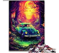 Puzzle 1000 pièces Voiture Néon dans la Nature pour Ados et Adultes, idéal comme Cadeau pour Toute la Famille (26 x 38 cm)