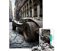 Puzzle 1000 pièces Voiture Steampunk en Ville Jeu Relaxant et addictif pour cultiver la Patience pour Les Couples (Dimensions 75x50cm)