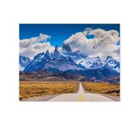 Puzzle 1000 pièces，Volée de Condors des Andes au-Dessus d’Une autoroute en Patagonie，Bois pour Adultes Jeux Enfants Jouets Éducatifs（75x50cm）-R85