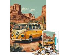Puzzle 1000 pièces Volkswagen Désert Activités ludiques à la Maison décoration Murale Jouet pour Les 14 Ans et Plus (50x75cm)