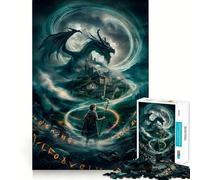 Puzzle 1000 pièces Vortex du Dragon Mystique pour Adultes, idéal pour se concentrer et se détendre (38x52cm)