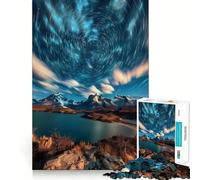 Puzzle 1000 pièces Vortex étoilé au-Dessus des Sommets pour Adultes, idéal pour renforcer la mémoire, Calme et apaisant, avec des Bords Nets Pièce de Collection 38x52cm