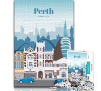 Puzzle 1000 pièces Voyage à Perth pour Adultes et Adolescents, défi d'intelligence cérébrale, Jouets addictifs pour la décoration de la Maison 38x26cm