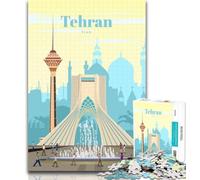 Puzzle 1000 pièces Voyage à Téhéran Puzzles 1000 pièces pour Adultes Adolescents, pour Les 14 Ans et Plus Jeu Impossible Meilleur Cadeau pour Adultes et Adolescents 26x38cm