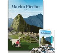 Puzzle 1000 pièces Voyage au Machu Picchu pour Adultes et Adolescents, Jouets éducatifs, Jeux Anti-Stress, liste de souhaits avec Le Père Noël 75x50cm