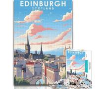 Puzzle 1000 pièces Voyage Édimbourg Écosse pour Adolescents, Jouet éducatif et éducatif, idéal comme Cadeau pour Toute la Famille 38x26cm