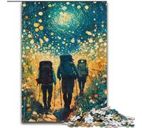 Puzzle 1000 pièces Voyageur en Bois, idée Cadeau déco Unique à Faire soi-même, Taille 50x75cm, pour Adolescents et familles, idéal pour Un Bricolage et Un défi cérébral