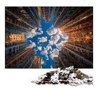 Puzzle 1000 pièces - Vue Depuis Un Gratte-Ciel Puzzle 1000 pièces - Architecture Urbaine - Jeu de Puzzle Classique pour Toute la Famille - Cadeaux pour Femmes - Cadeaux pour Hommes