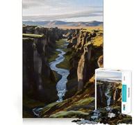 Puzzle 1000 pièces Vue d'Islande, découpe Premium, Jouet d'éveil et de détente, Cadeau d'anniversaire Amusant (38x26cm)