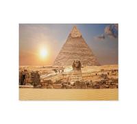 Puzzle 1000 Pièces，Vue sur Le Sphinx et la Pyramide, Égypte，pour Adultes Adolescents Scies Sauteuses 1000 Pièces Idéal pour La Relaxation Méditation Passe-Temps Cadeau d'anniversaire（75x50cm）-R9
