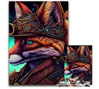 Puzzle 1000 pièces Warrior Fox pour Adultes, Puzzles en Bois, Jeux en Famille, décoration à Faire soi-même, 50x75cm/19,68x29,52 Pouces