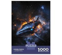 Puzzle 1000 Pièces Whale Animal Beautiful Fantasy Puzzle Adulte, Casse-tête, Découpe De Précision, Cadeau Unique pour Anniversaire Et Noël 52x38cm/1000pcs