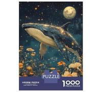 Puzzle 1000 Pièces Whale in The Night Sky Puzzles pour Adultes, Jouet, Décoration Murale, Course De Vitesse Manuelle, Idéal comme Cadeau pour Toute La Famille 70x50cm/1000pcs