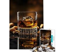 Puzzle 1000 pièces Whiskey on The Rocks Jeu de réflexion Stimulant l'intelligence Jouet addictif Cadeau d'anniversaire défi Difficile (Dimensions 38x52cm)
