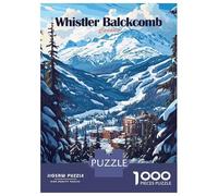 Puzzle 1000 Pièces Whistler Blackcomb Ski Resort Puzzle pour Adultes - Jeu De Réflexion - Décoration Parfaite - Cadeaux Uniques pour Anniversaires Et Noël 52x38cm/1000pcs
