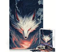Puzzle 1000 pièces White Fox Spirit Pensée Claire, Distraction Douce, Bords précis, Cadeau Symbolique (38x26cm)