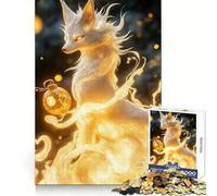 Puzzle 1000 pièces White Fox Spirit pour Adolescents Développe la logique, se détend et s'offre Un Cadeau de Noël idéal (38x26cm)