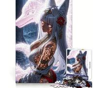 Puzzle 1000 pièces White Fox Spirit pour Adolescents Développe la logique, se détend et s'offre Un Cadeau de Noël idéal (38x26cm)
