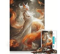Puzzle 1000 pièces White Fox Spirit pour Adultes,idéal pour stimuler l'esprit,sans bavures,pièces nettes et découpées,activité conviviale et réconfortante (38x26cm)