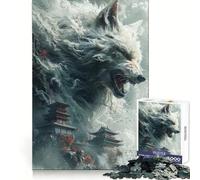 Puzzle 1000 pièces White Fox Temples Chinois pour Adolescents Développe la logique, se détend et Demande de la précision Idée Cadeau de Noël (50x75cm)
