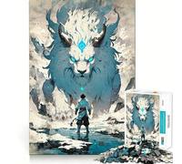 Puzzle 1000 pièces White Lion Spirit,Jeu de réflexion Stimulant,découpe Experte,Passe-Temps Fascinant pour Les Moments de détente (50x75cm)