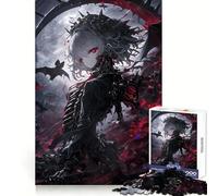 Puzzle 1000 pièces White Moon Gothic Girl Pensée Claire, Distraction Douce, Bords précis, Cadeau Symbolique (38x26cm)