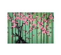 Puzzle 1000 pièces Whjdpp Bambou et Cerisier en Fleurs Arbre Zen Image Éducative Intellectuelle en Bois Puzzles Amusants Jeu Anti-Stress