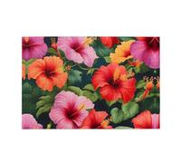 Puzzle 1000 pièces Whjdpp Belle image de fleurs d'hibiscus éducatif intellectuel en bois, puzzles amusants, jeu anti-stress