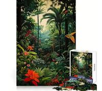 Puzzle 1000 pièces Wild Jungle Odyssey Réflexion, Entraînement, Plaisir et Détente Bords Définis Surprise d'anniversaire (38x52cm)