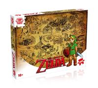 Puzzle 1000 pièces WINNING MOVES The Legend of Zelda Hyrule Carte vintage Paysage Marron