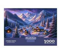 Puzzle 1000 Pièces Winter Wonderland Scene-3 Puzzle Adulte, Casse-tête, Découpe De Précision, Cadeau Unique pour Anniversaire Et Noël 52x38cm/1000pcs