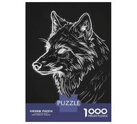 Puzzle 1000 Pièces Wolf Neon Animal Casse-tête pour Adultes, Jeu De Réflexion Amusant Et Humoristique, Idéal comme Cadeau pour Toute La Famille 52x38cm/1000pcs