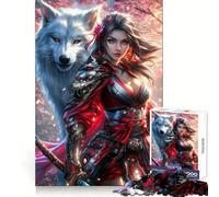 Puzzle 1000 pièces Wolf Samurai pour Adultes Un Cadeau précieux, léger et Amusant aux Bords précis (50x75cm)
